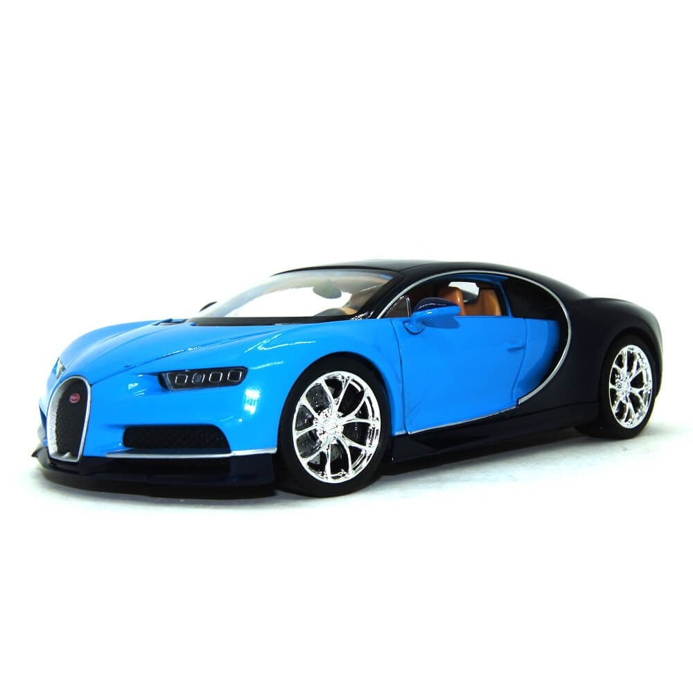 Welly 1/24 Scale Diecast 24077W - Bugatti Chiron - Black Blue