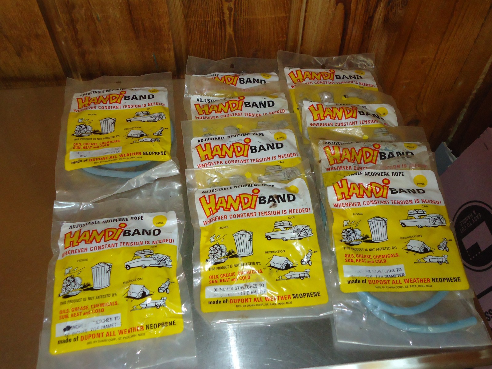 10) New NOS Damin Dupont Handi Band Neoprene Rope Vintage Accessory Automotive