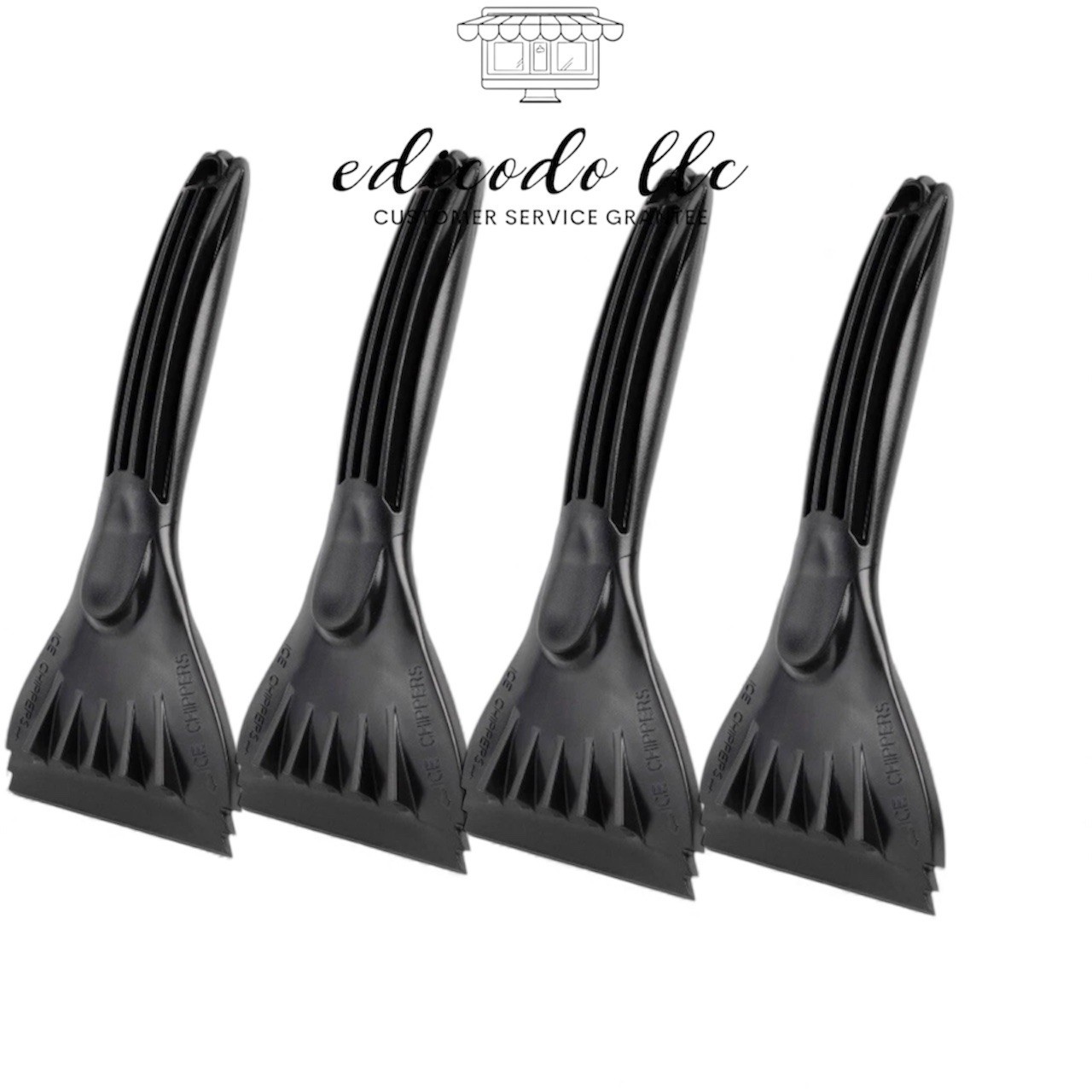 4Pack AUTO DRIVE 9" Windshield Ice Scraper Ripper Ergonomic 4” Wide Blade Bundle