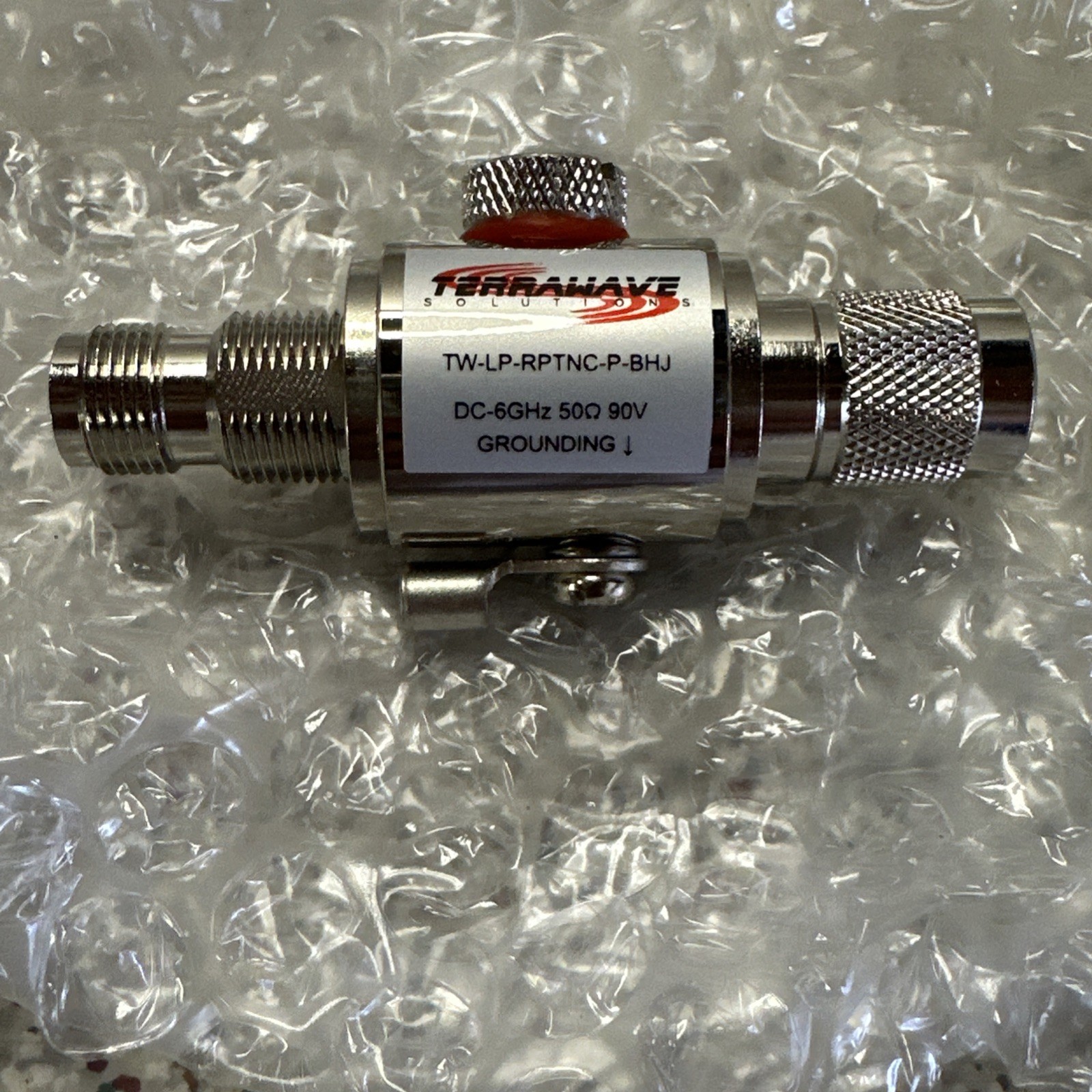 TerraWave TW-LP-RPTNC-P-B Litn Arrestor 0-6 GHz Arrest w/ RPTNC Plug to RPTNC