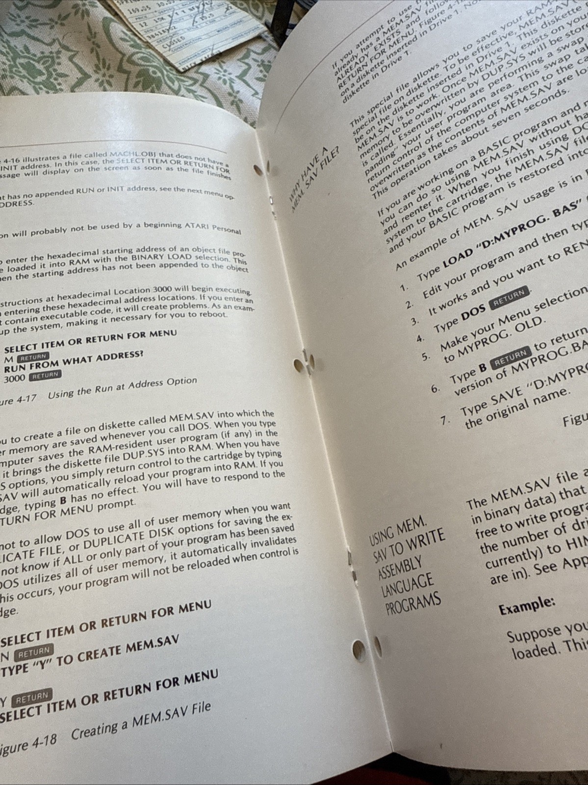 Vintage DISK OPERATING SYSTEM II Atari 400/800 Computer Reference Manual 2 Disks