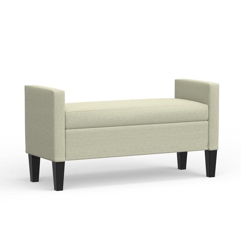 46" Storage Bench with Arms - Beige
