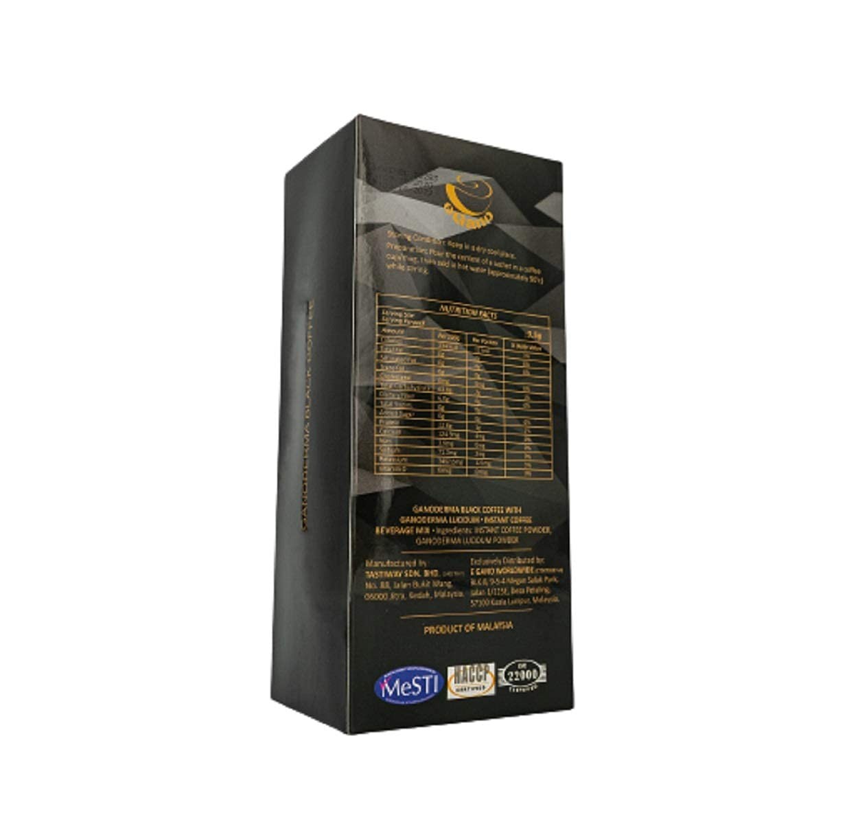 Premium Ganoderma Black Coffee - 3 Boxes, 90 Instant Sachets Total