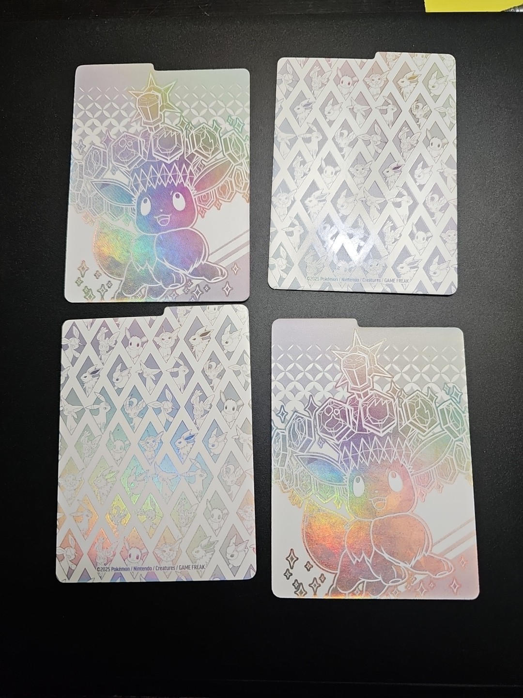 Pokémon Prismatic Evolutions Eevee Card Dividers Set Of 4