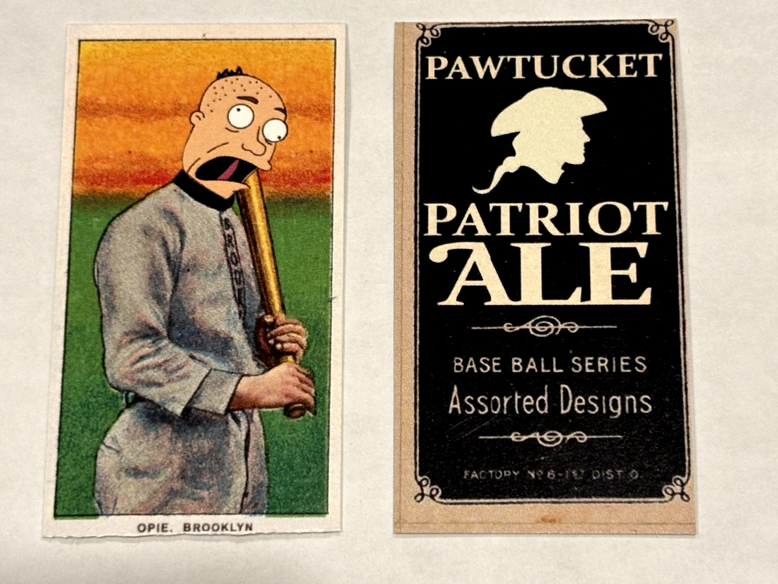 T206 Opie Family Guy 2-Sided T206 Tobacco Parody Card | Zach Wheat