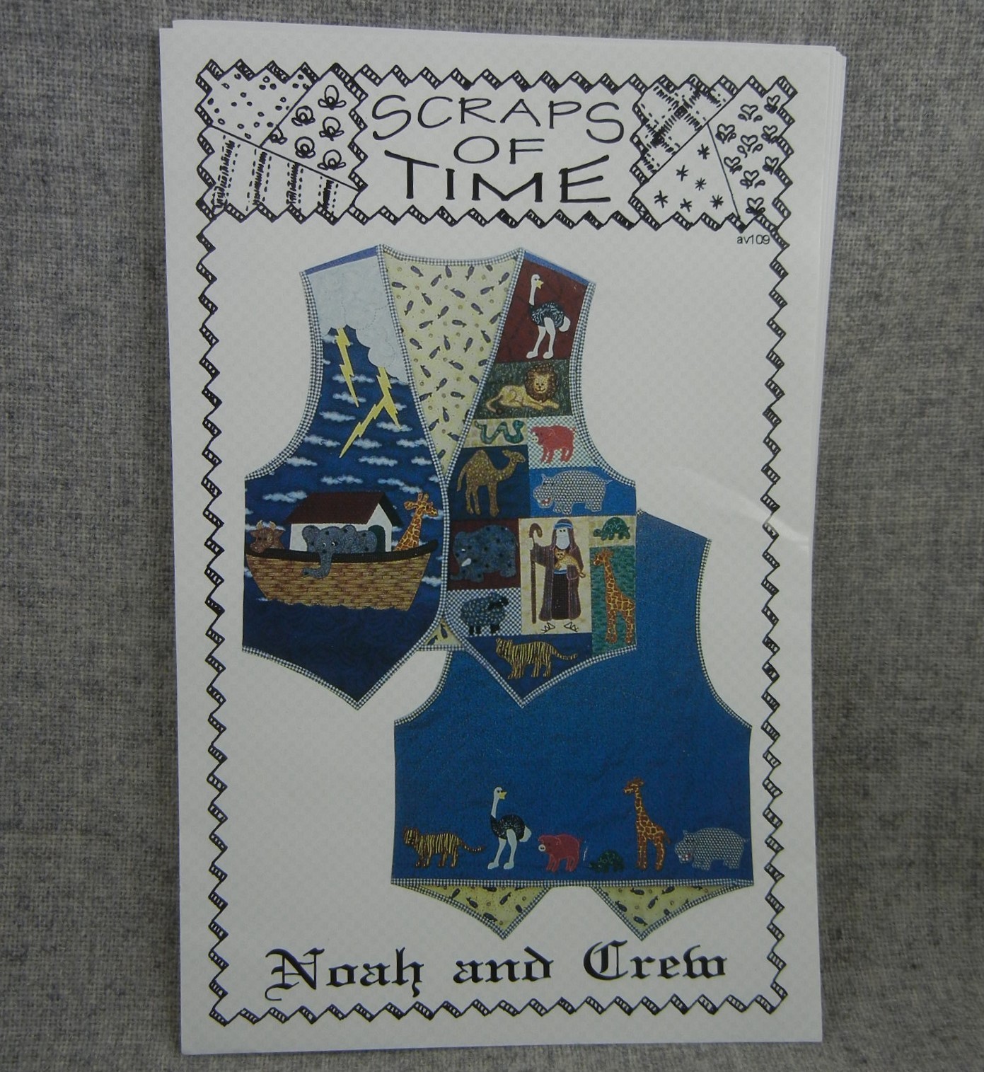 Noah and Crew Scraps of Time Quilt Vest Wearable Art size Small-Large Uncut