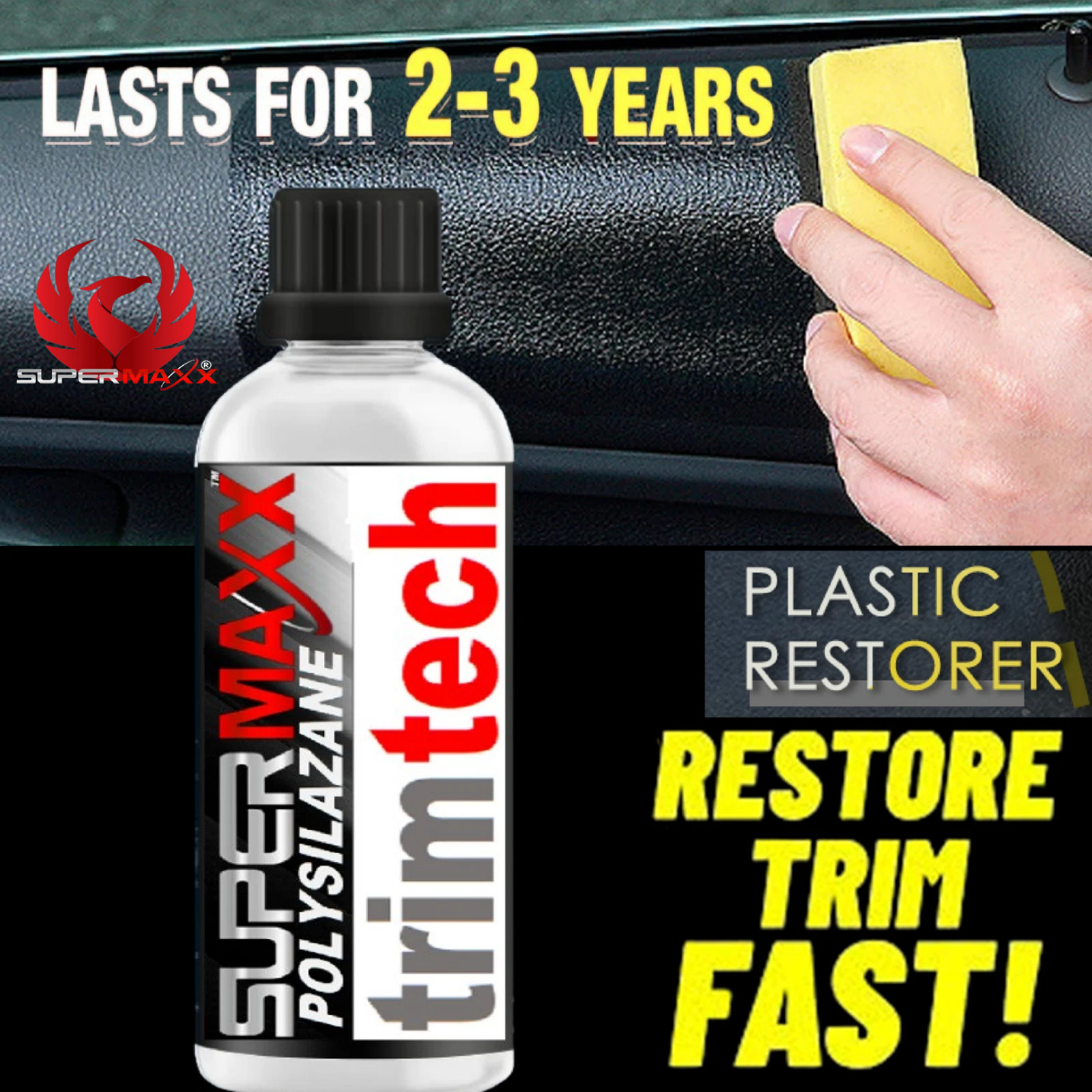 CERAMIC TRIM COAT TRICURE CAR COATING PLASTIC TRIM & RUBBER PROTECTION - KIT