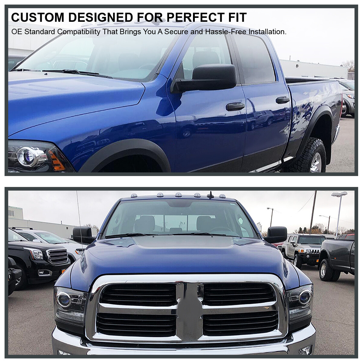 Left/Driver Side Fits 2009-2018 Dodge Ram 1500 Classic Manual Fold View Mirror