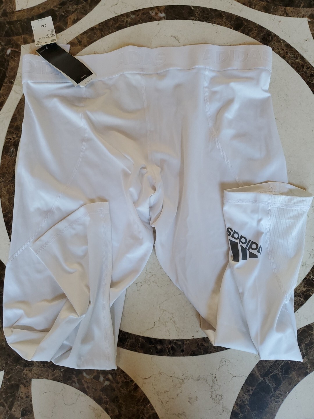 Adidas Alphaskin CD7189 White 2XL Base Layer Pants Performance Layer
