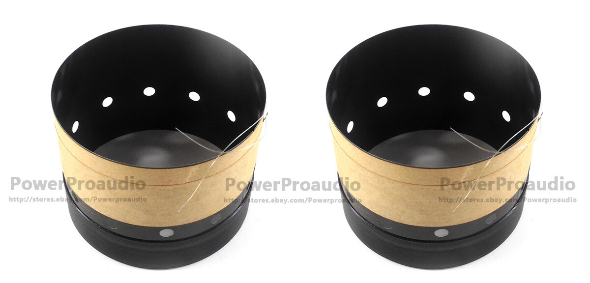 2 pcs of 76mm 3' inch black aluminous bass loudspeaker woofer speaker voice coil