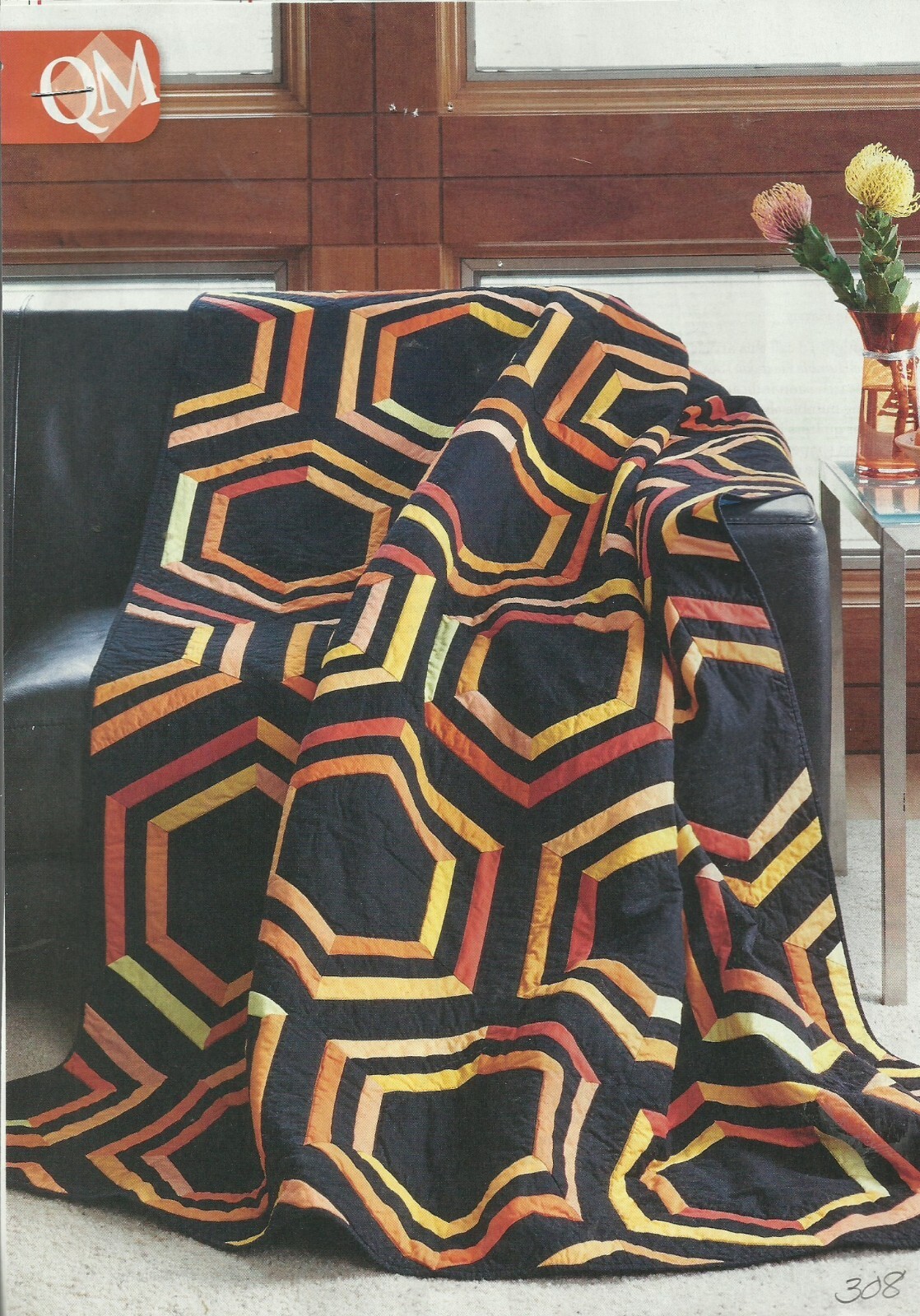 E0037 AUTUMN HEXIE QUILT PATTERN/INSTRUCTIONS