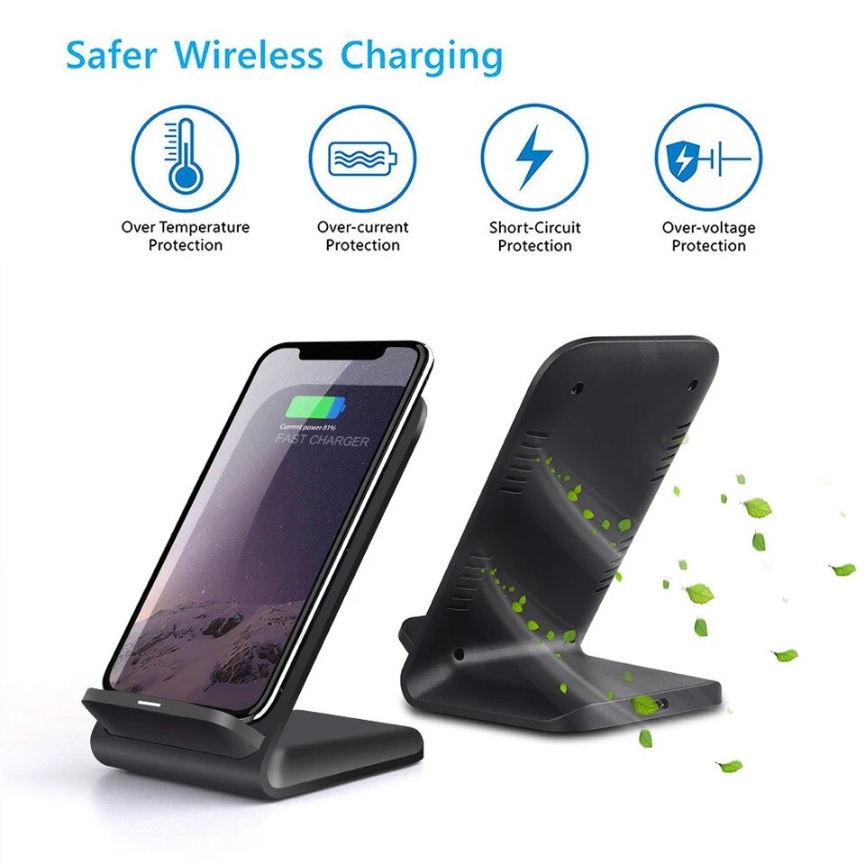 30W Wireless Charger Charging Stand Dock For Samsung iPhone Android Cell Phone