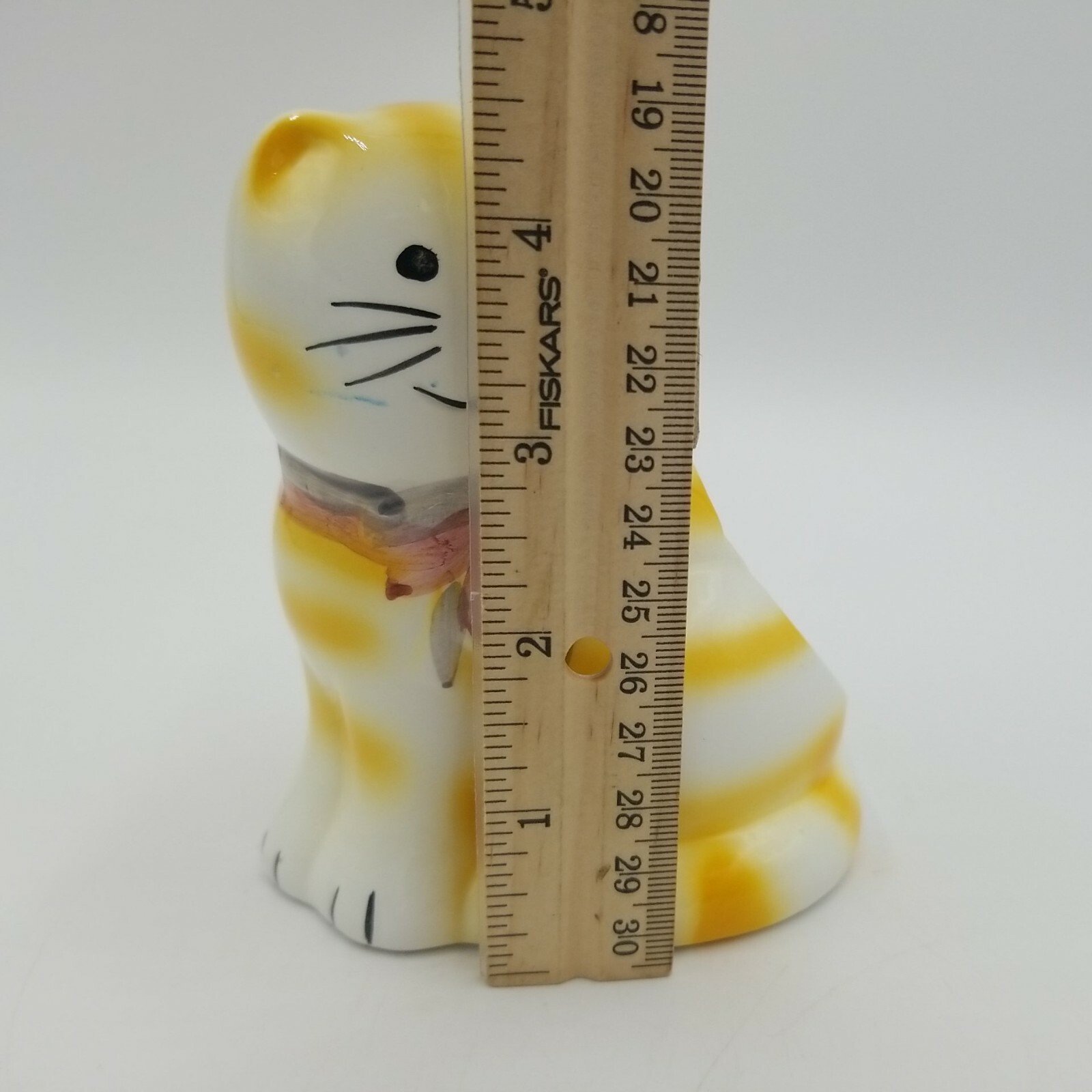 Ceramic Orange Stripe Tabby Cat Sponge Holder/ Planter