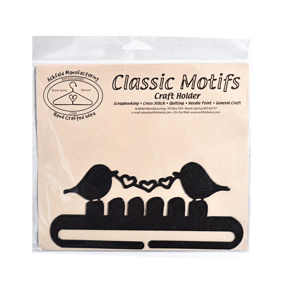 Classic Motifs Love Bird 6 Inch Charcoal Split Bottom Craft Holder