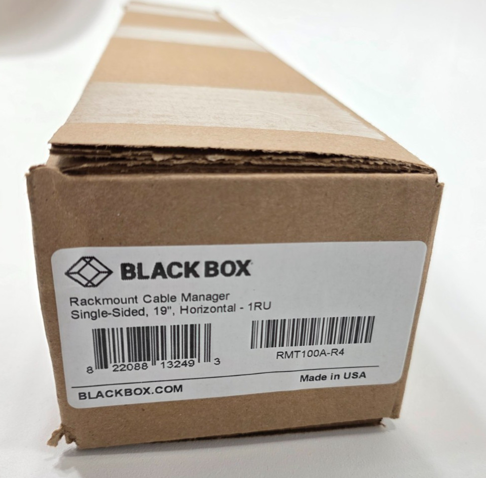 Black Box RMT100A-R4 Rackmount Finger Cable Manager Single sided 19" Horizontal