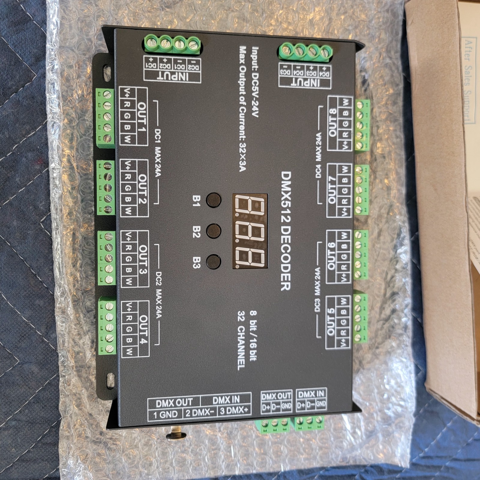 32 Channel 96A RGBW DMX 512 LED Decoder Controller DMX Dimmer DC5-24V RGBW