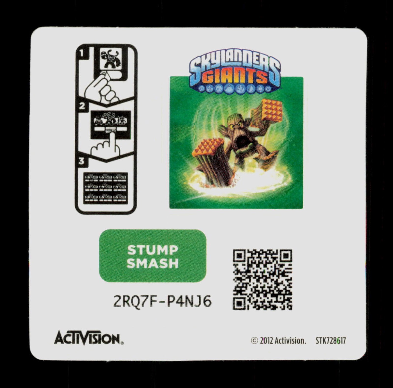 Stump Smash Skylanders Giants 2012 Activision Sticker