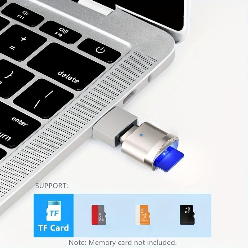 2 Pack Type C SD TF Card Reader Memory Card Adapter USB C to USB
