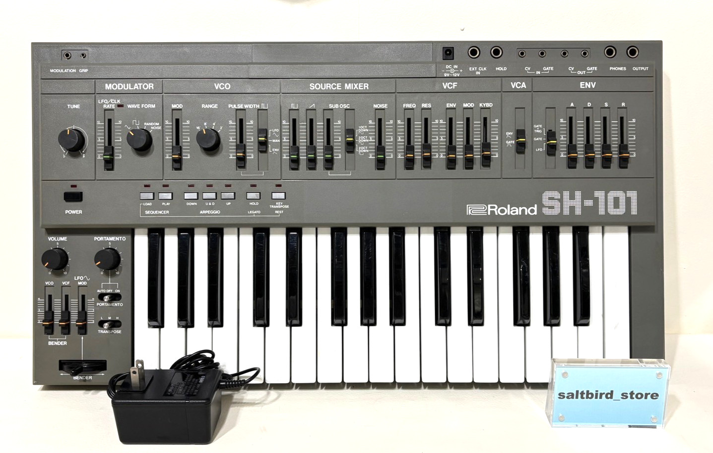 Roland SH-101 Gray Monophonic Analog Synthesizer From Japan