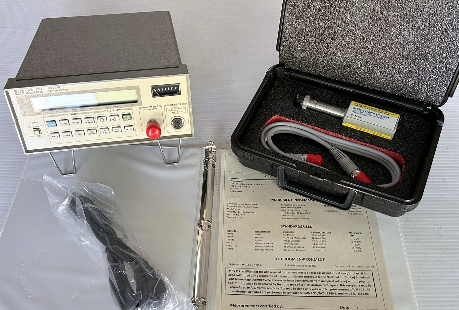HP / Agilent 437B Power Meter/ Agilent 8482H Sensor/ Refurbished & Calibrated