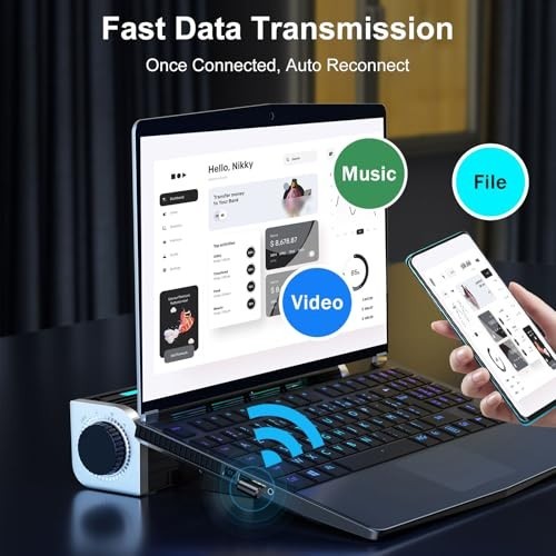 Bluetooth Adapter 5.3 USB Mini Dongle Receiver Transmitter for Desktop PC Laptop