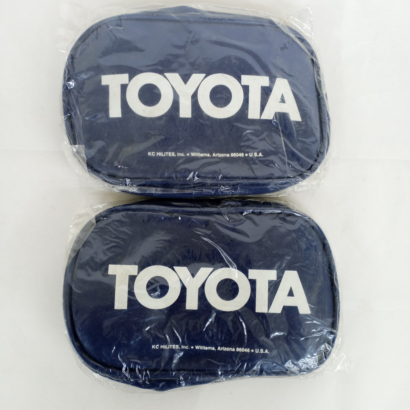 KC Hilites Vintage TOYOTA Light Covers Blue Rectangle 7'' NEW Set of 2