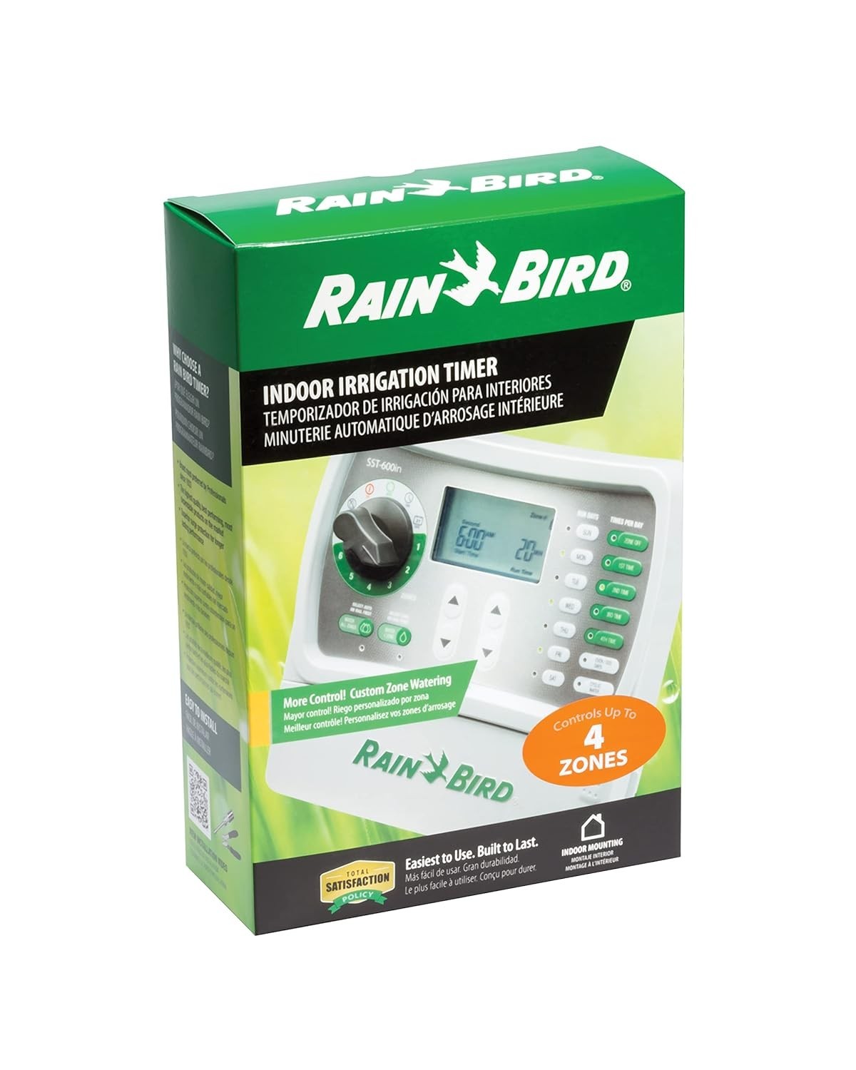 Simple-to-Set Indoor Sprinkler/Irrigation System Timer/Controller, 4-Zone/Sta...