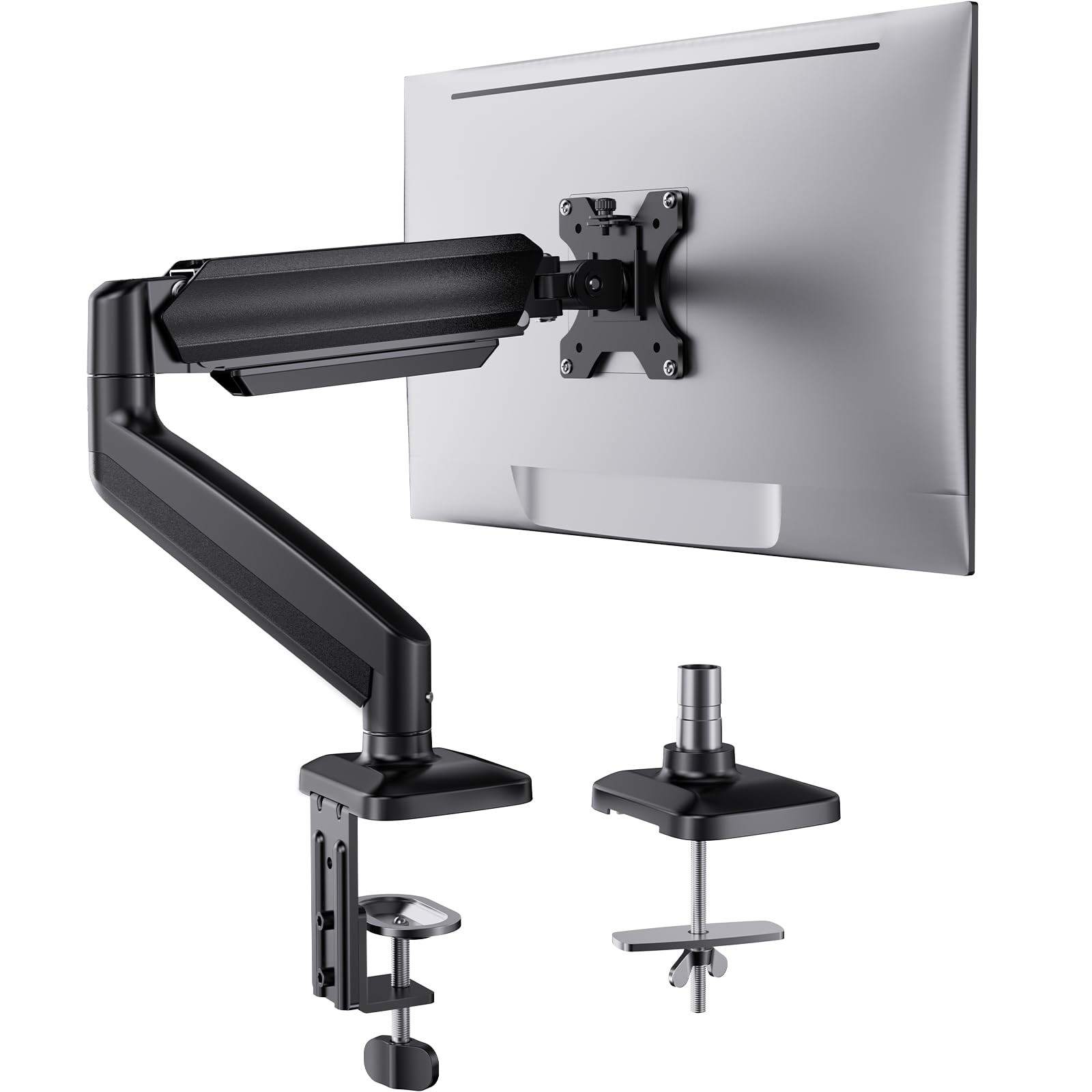 Single Monitor Mount, Adjustable Monitor Arm for 13–34 Inch Screen Up to 22lb...