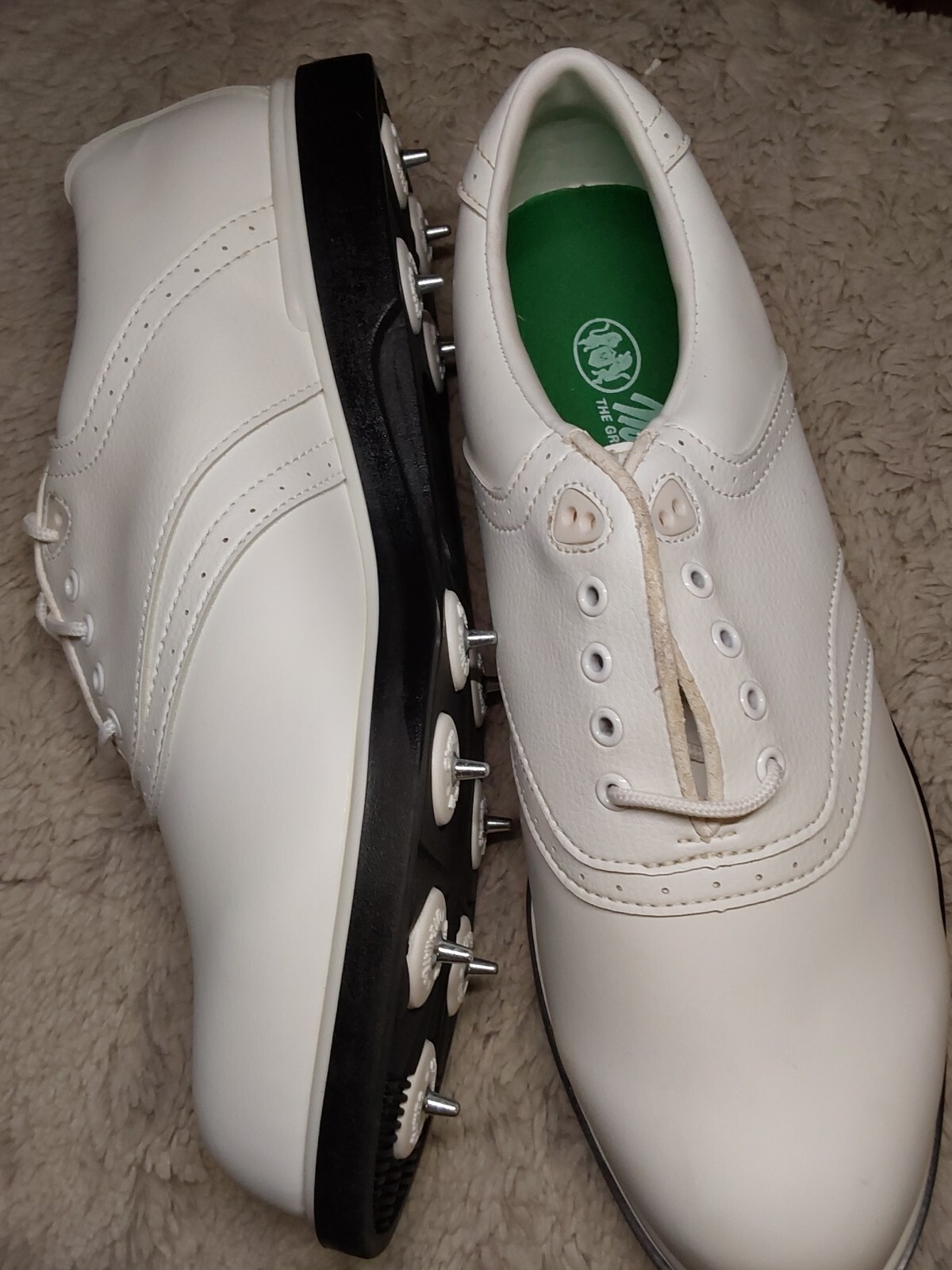 MacGregor Golf Shoes Size 8M Men's Classic Saddle White Style 1978 Spikes