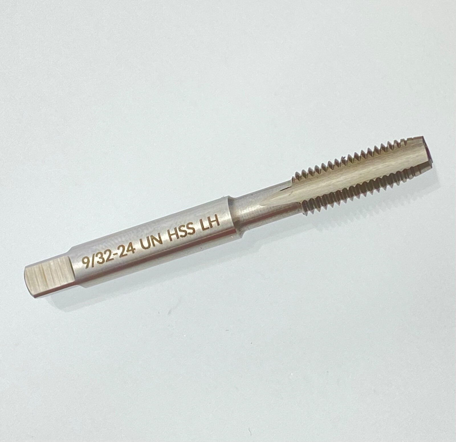 9/32-24 UN M2 HSS Left Hand Thread Plug Tap, Stanley Plane Restoration Tools