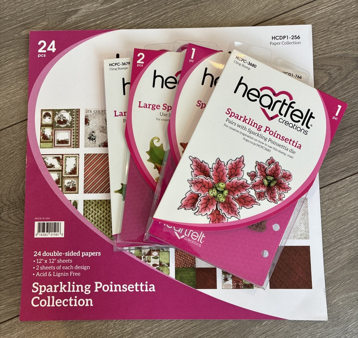 Heartfelt Creations Sparkling Poinsettia Collection