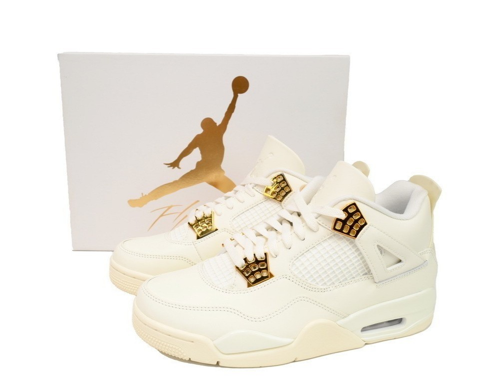 Jordan 4 Retro "Metallic Gold" Men's Mid-Top Basketball Shoes