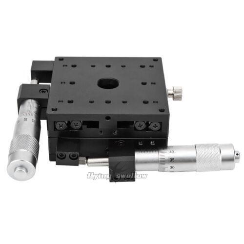 XY Micrometer Fine Tuning Platform Manual Tuning Roller Linear Stage 80*80*40mm