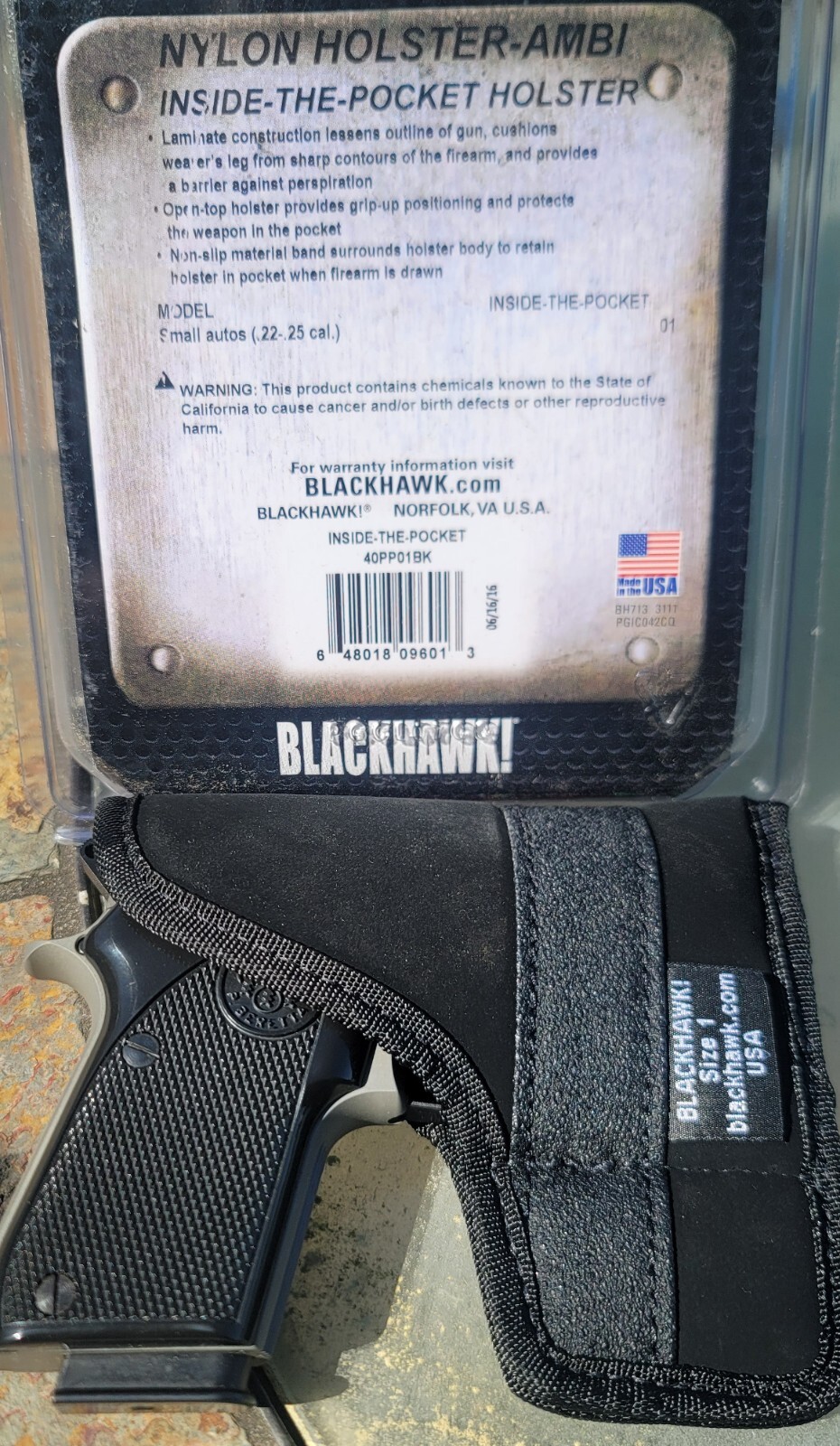 Blackhawk Nylon Holster Inside The Pocket Ambidextrous Multiple Sizes Sig Glock