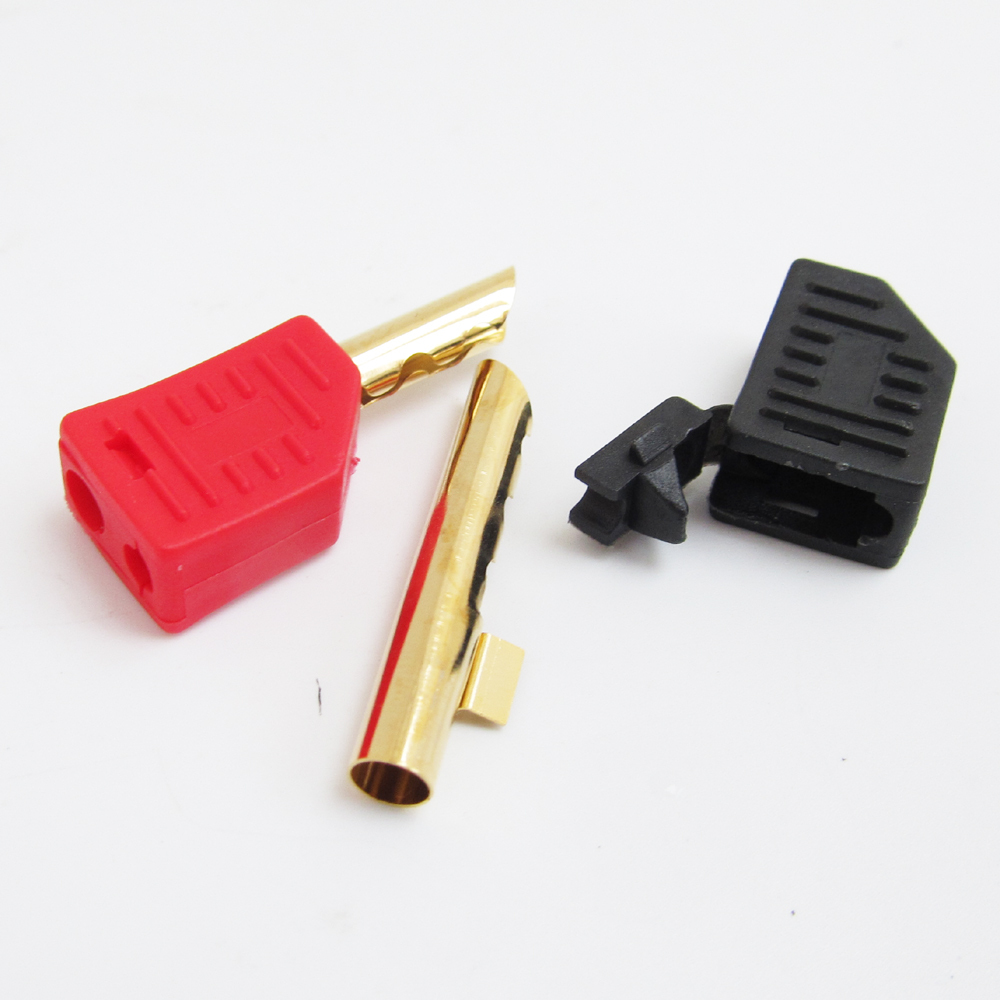50pcs Stackable BFA 4mm Banana Plug Z-Type Speaker Cable Connectors Red + Black