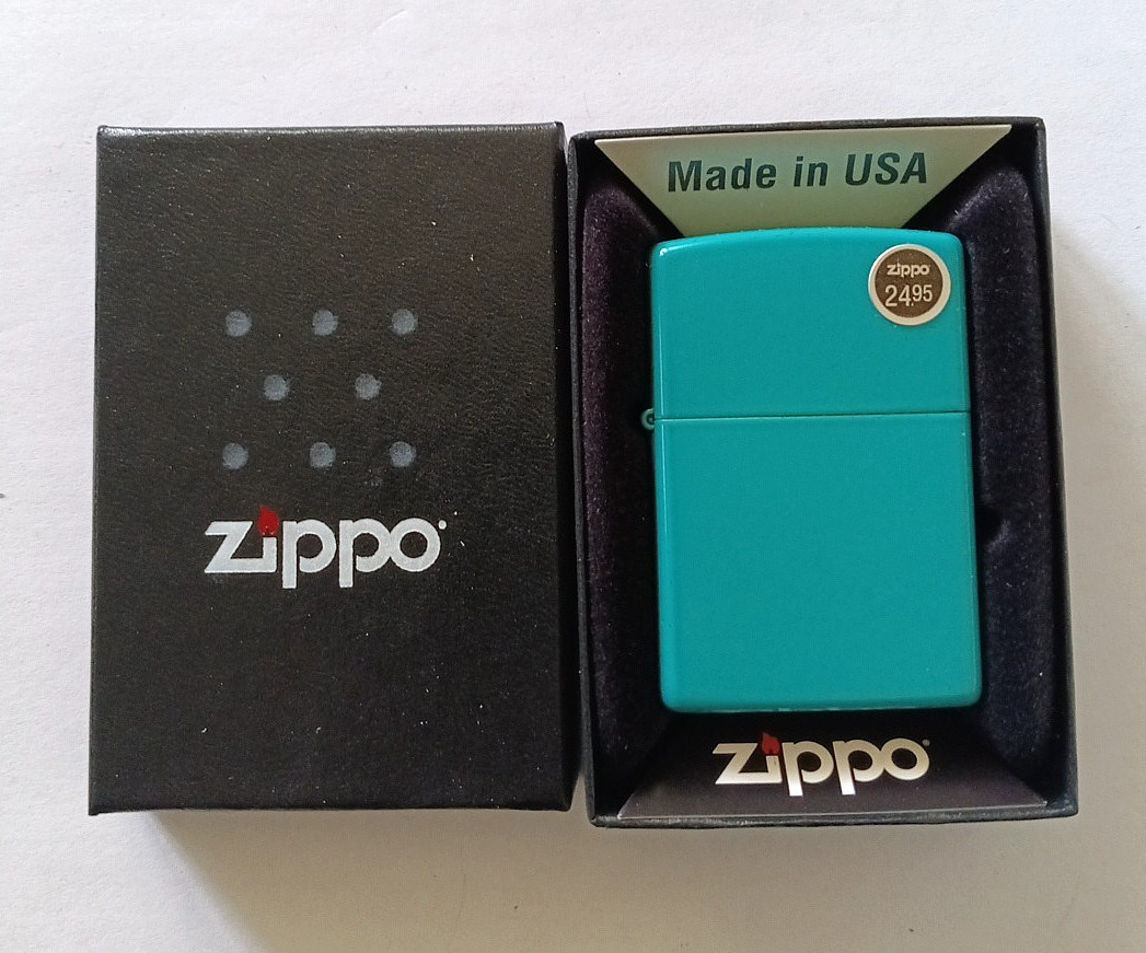 Zippo Lighter Flat Turquoise 49454/#18