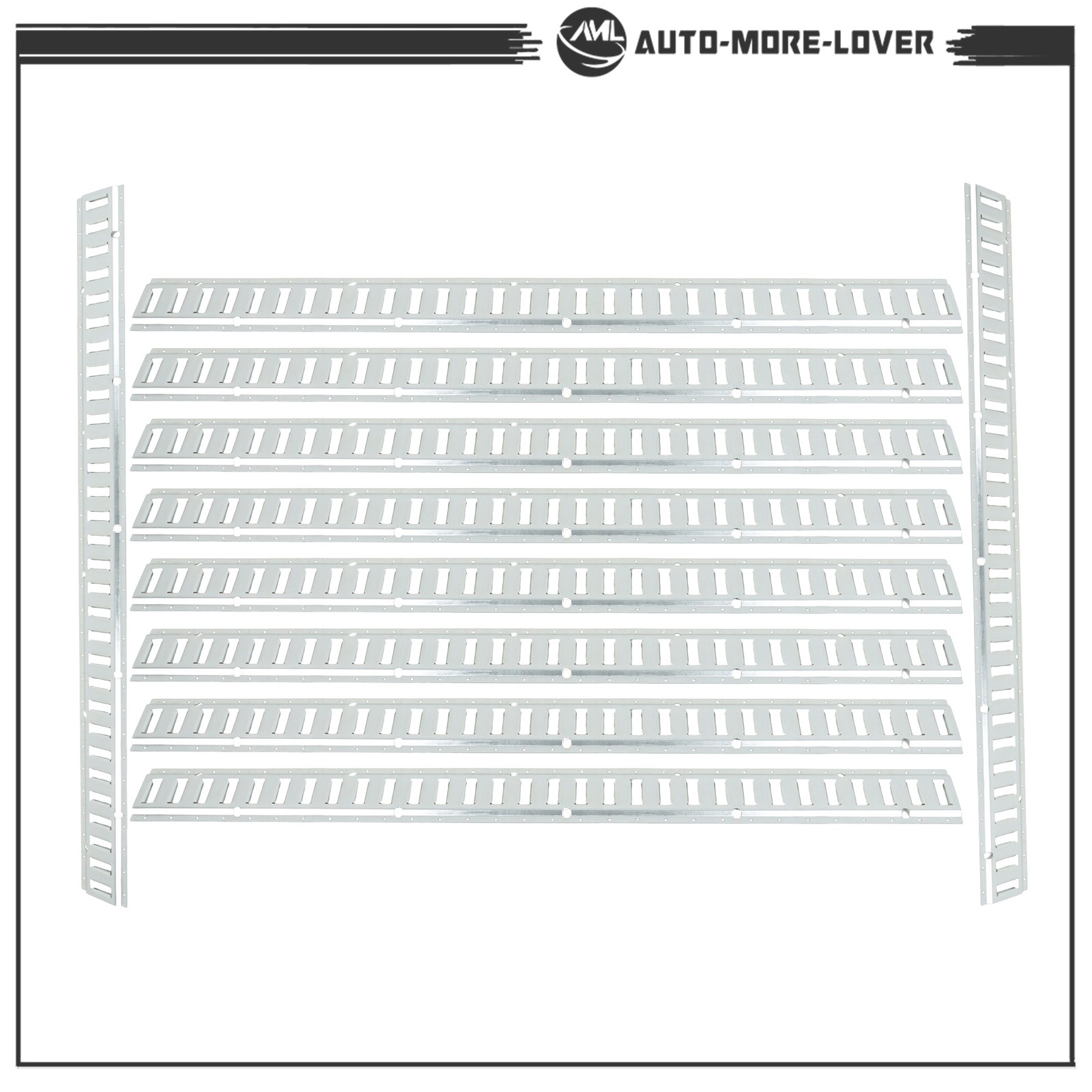 For Trucks Trailers Cargo Vans 10 Pack 5' E Track Tie Down Rail Kit  Silver