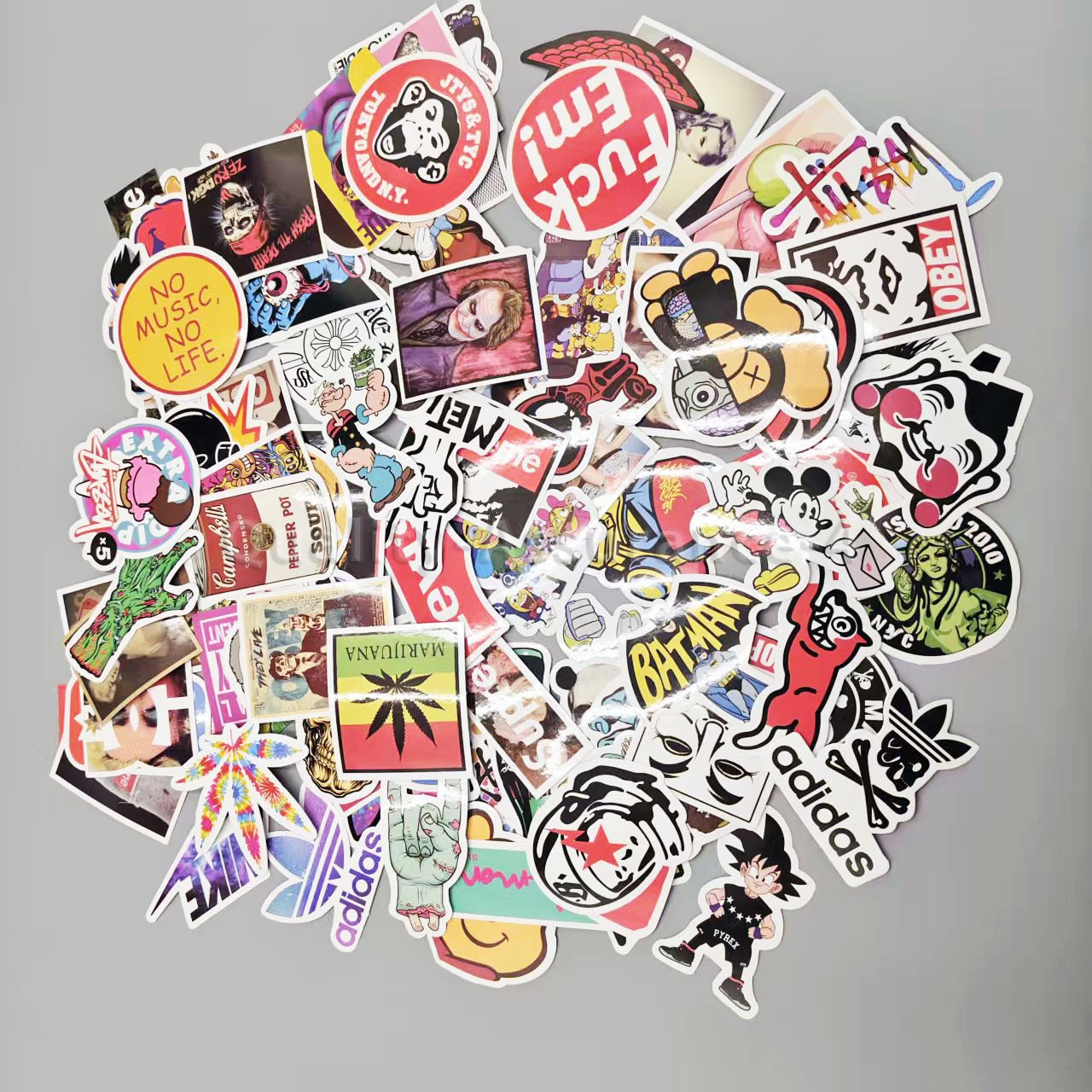 100PCS Skateboard Stickers Bomb Vinyl Laptop Luggage Decals Dope Sticker NEW