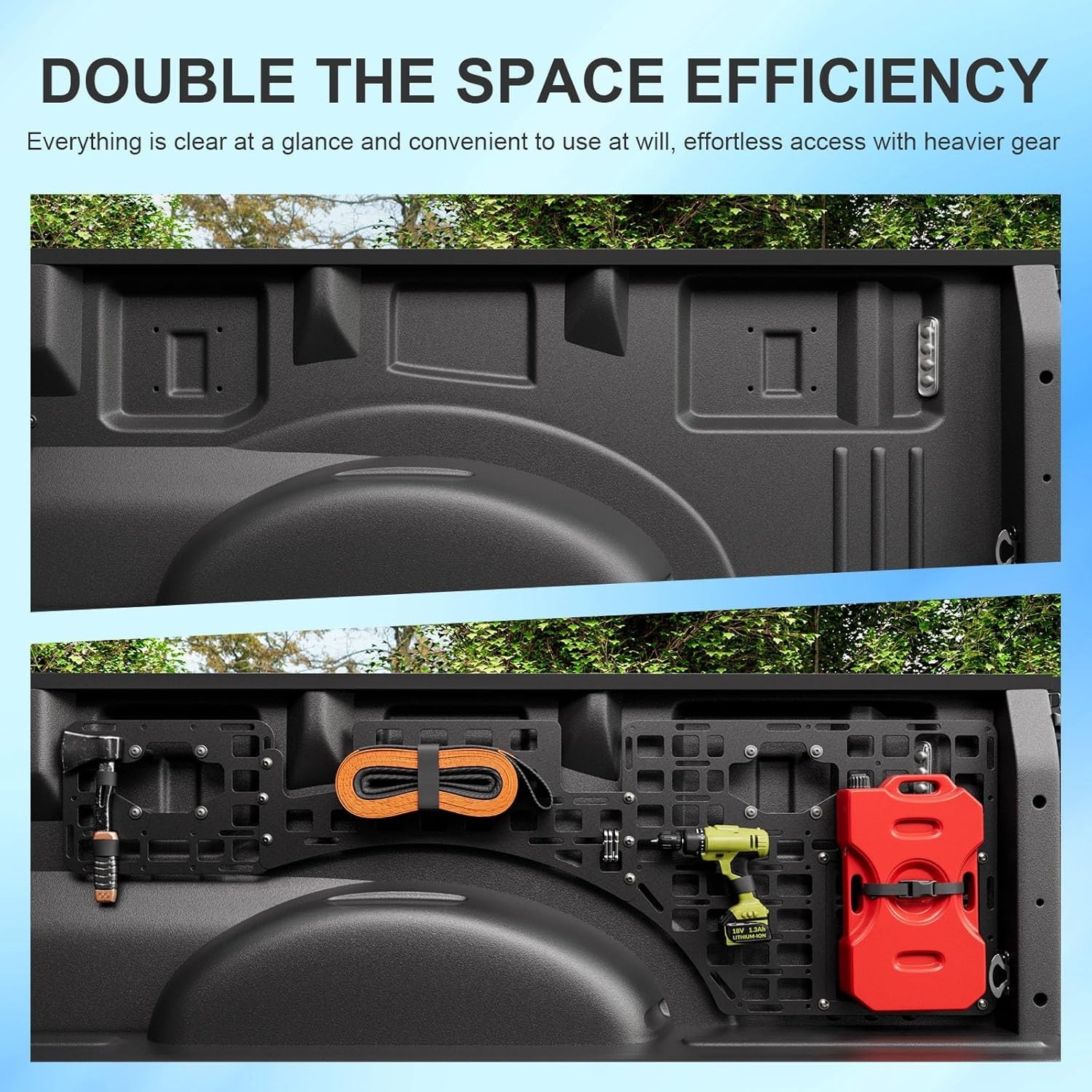 For 2015-2025 Ford F150 5.5FT Side Molle Panel Truck Side Bed Molle Panel System