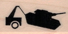 Banksy Towing Tank 3/4 x 1 1/4" Rubber Stamp, Banksy Stamp, Graffiti Stamp
