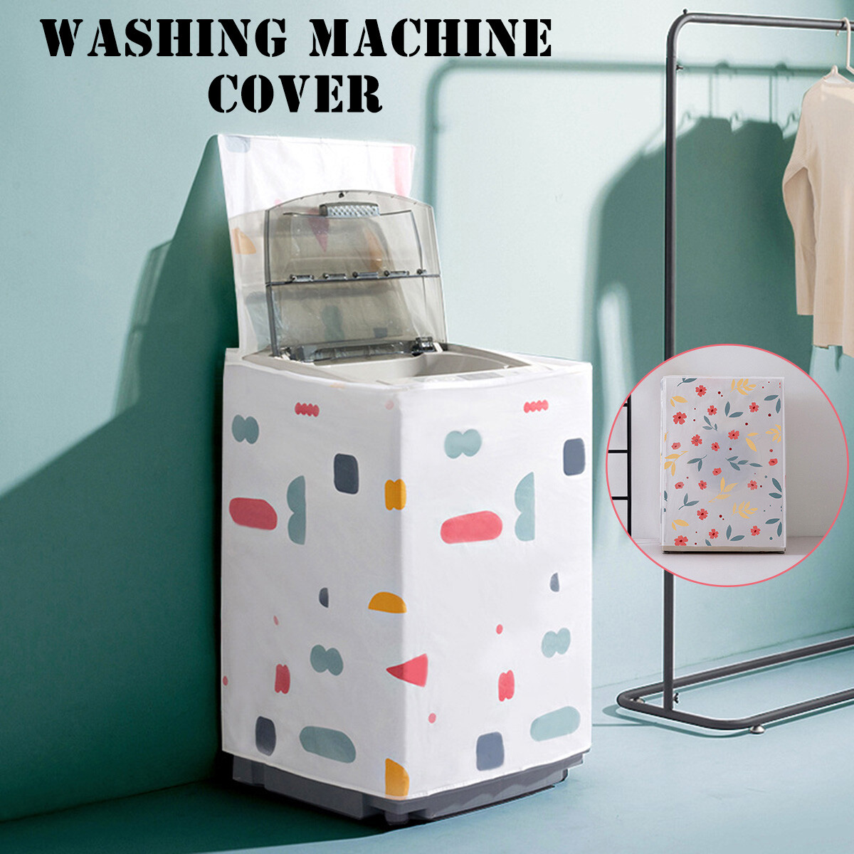Washing Machine Dust Cover Laundry Washer Dryer Protector Dustproof Waterproof