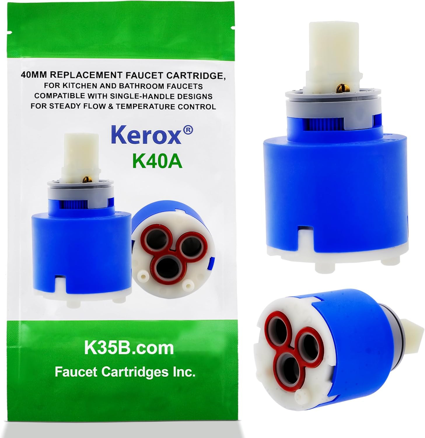Kerox K40A 40mm Faucet Cartridge - Durable Replacement for Smooth Flow