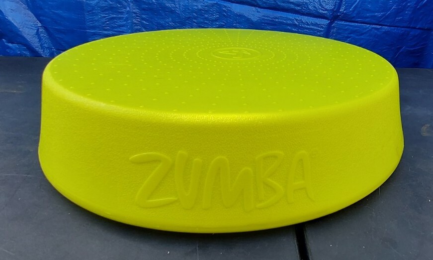 Zumba Fitness Step Up Riser Aerobic Round Plastic Lime Green Platform
