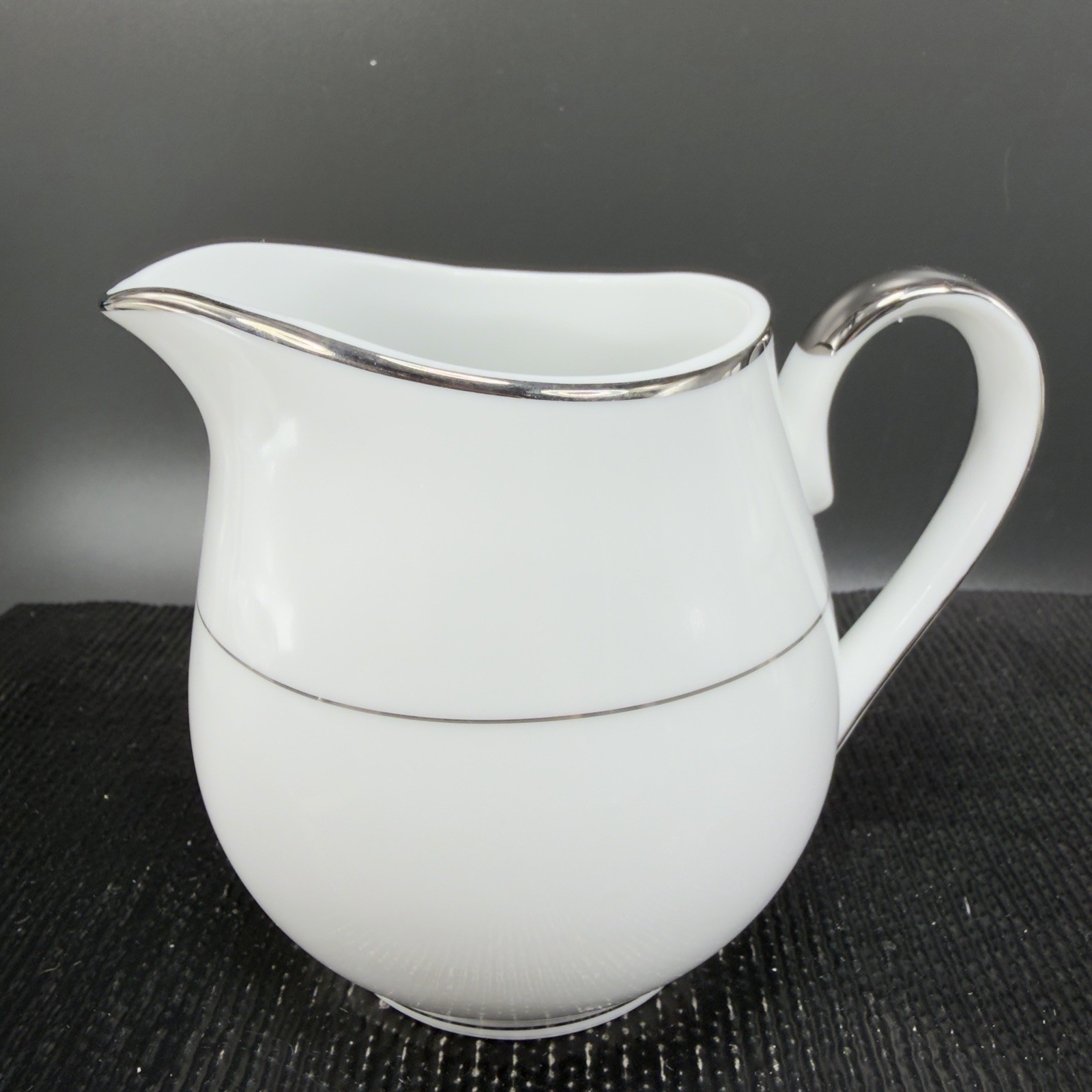 Mikasa Citation Sugar And Creamer Set Porcelain Fine China Silver Trim Japan VTG