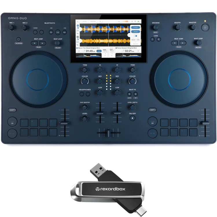 AlphaTheta Omnis-Duo 2-deck Portable DJ System with Flash Drive - 1TB