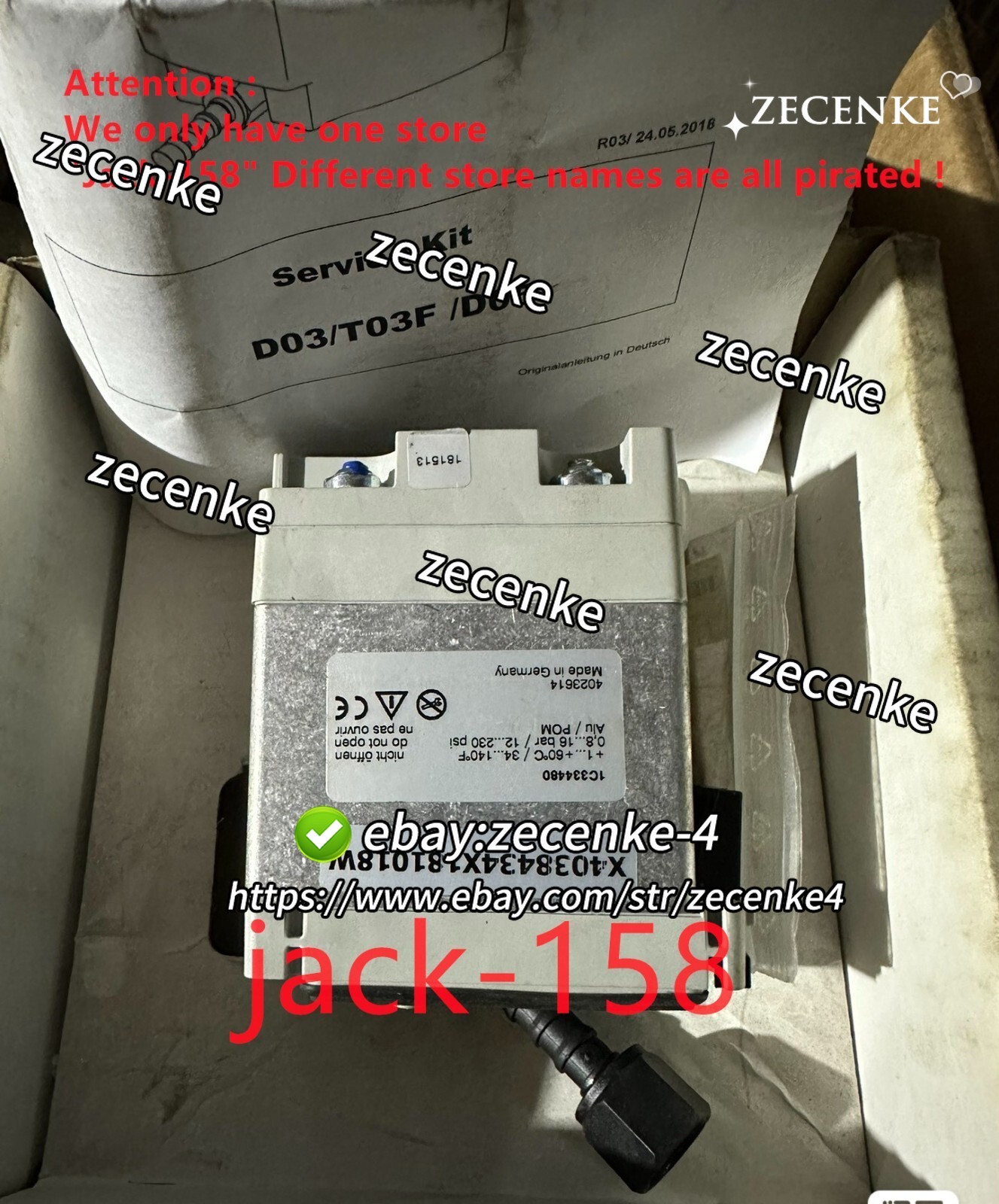X4038434X181018W BY DHL OR Fedex