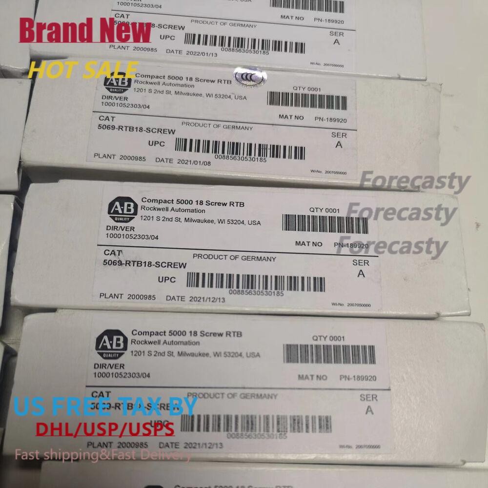 New Sealed AB 5069-RTB18-SCREW Compact 5000 18-Screw in box US Free Tax
