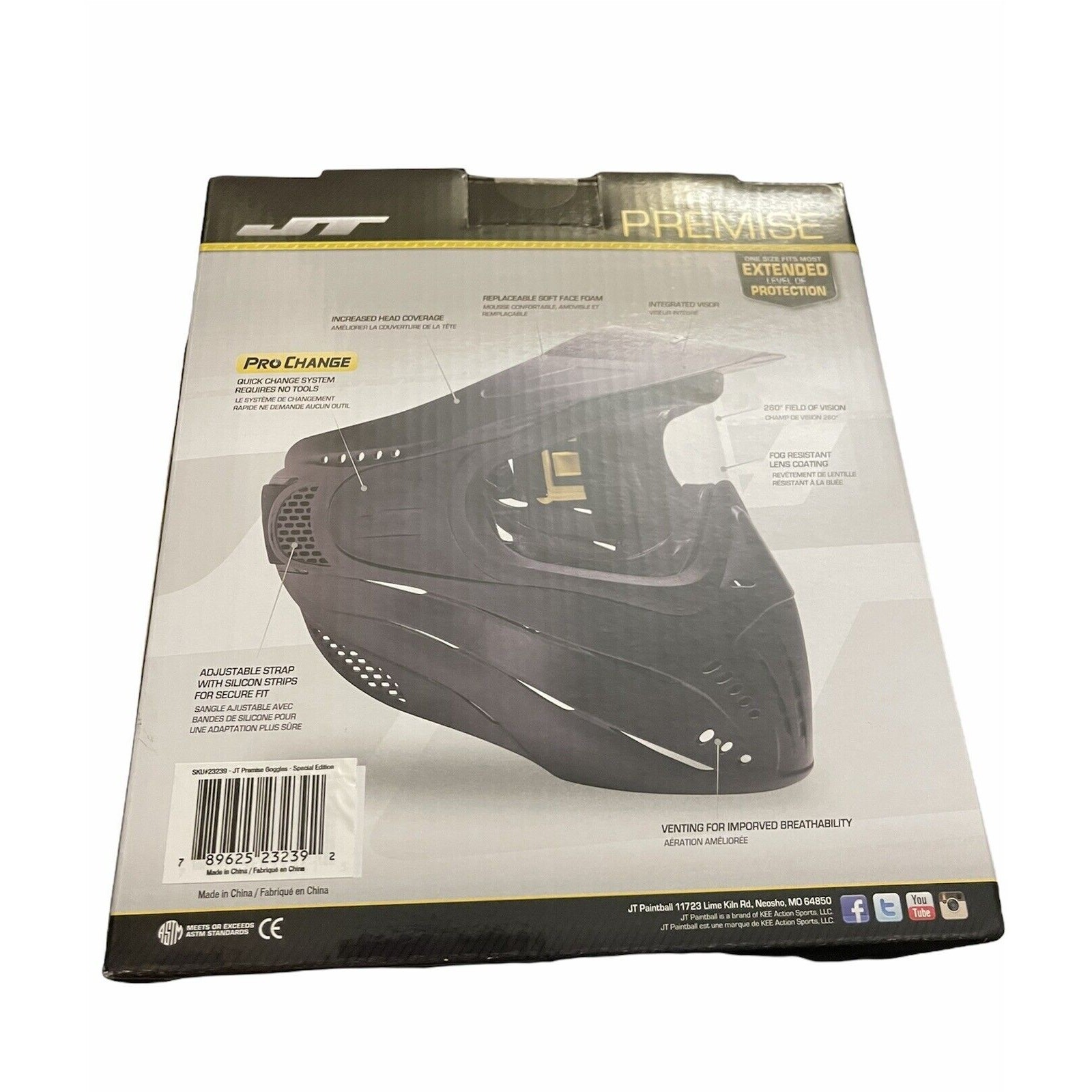 Headshield JT Premise Pro Change Lens & Foam Quick Change System One Size