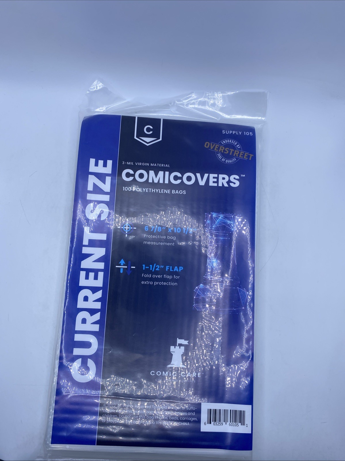 COMICARE Current PE (Polyethylene) Bags: 100 ct By Comic Care