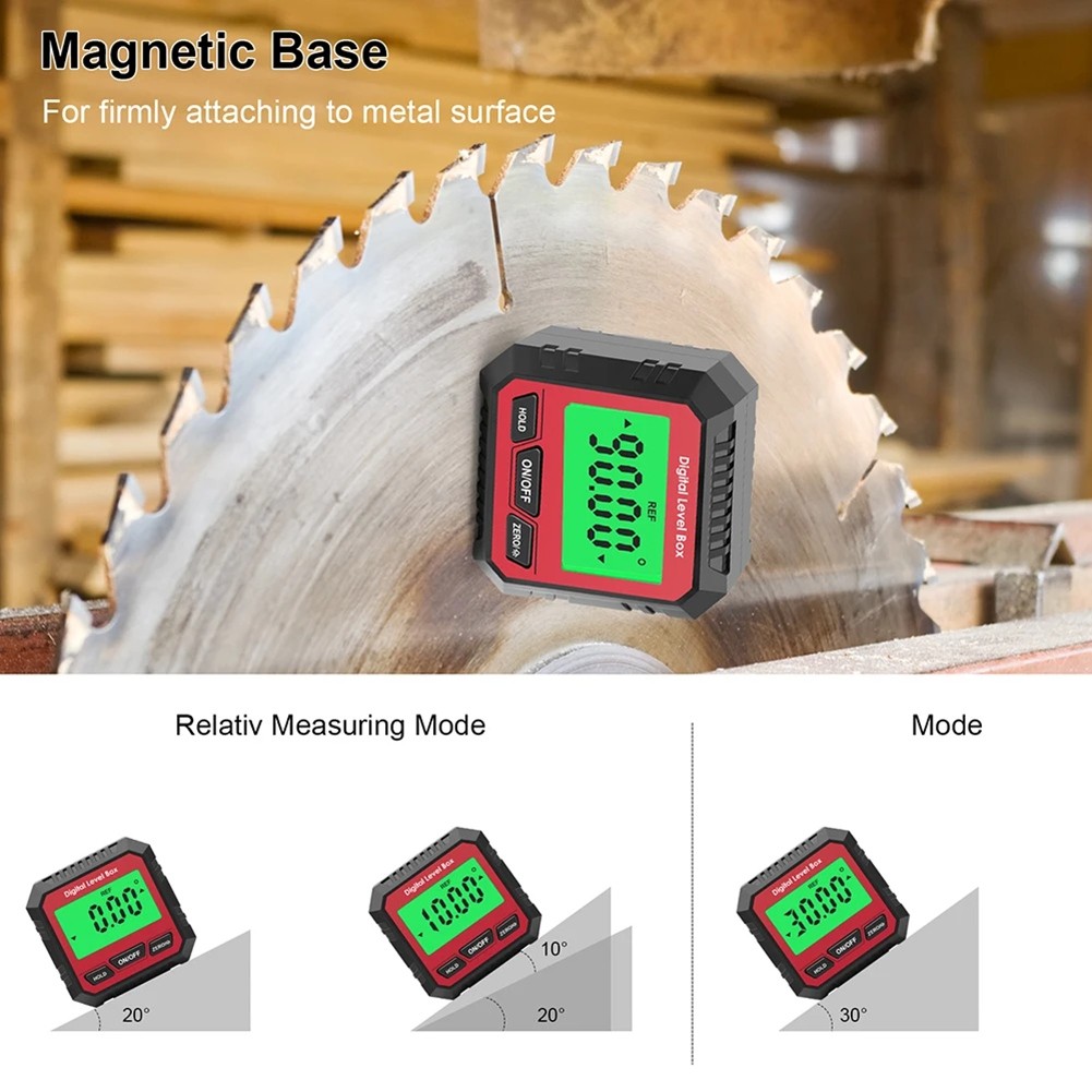 Universal Bevel Box 90 Degree Electronic Digital Protractor Inclinometer9831